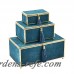 Mercer41 Ola Velveteen 3 Piece Decorative Box Set with Tassel SGBH6608
